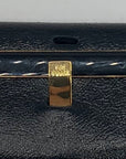 Ted Baker Black Patent Leather Buckle Zip Around Wallet