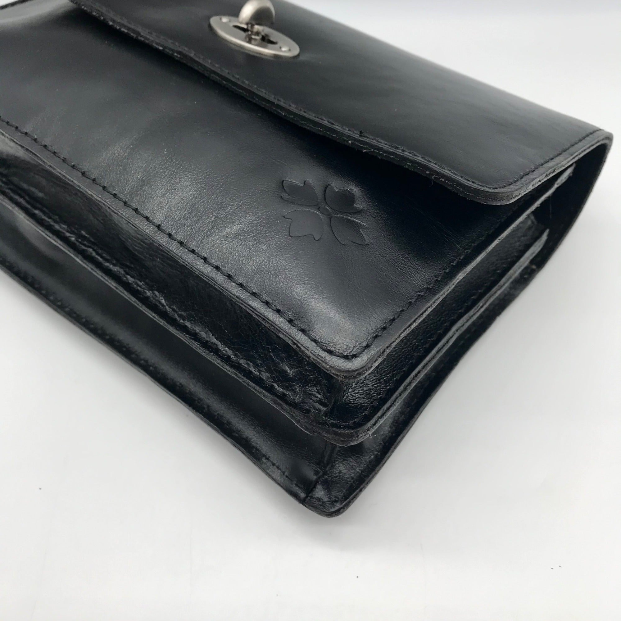 Patricia Nash Black Leather Livana Crossbody Bag