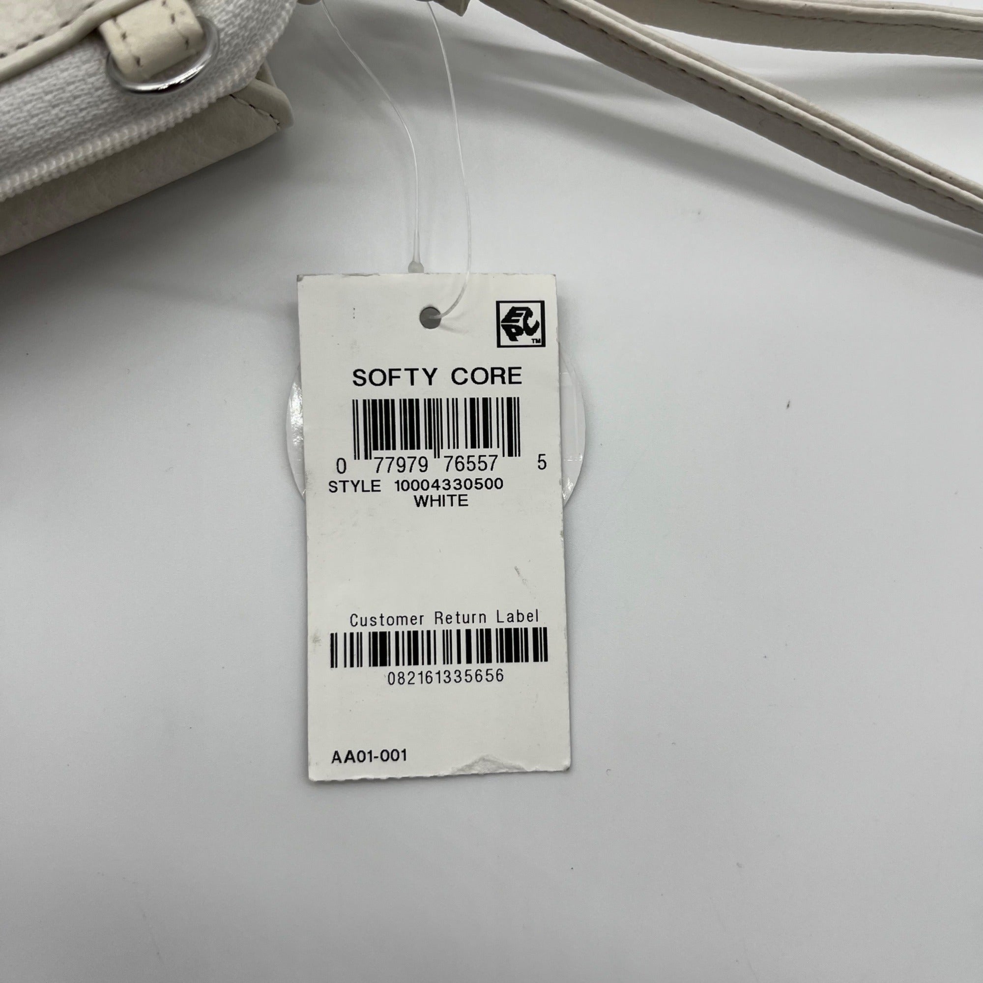 Giani Bernini White Softy Leather Tech Crossbody Bag