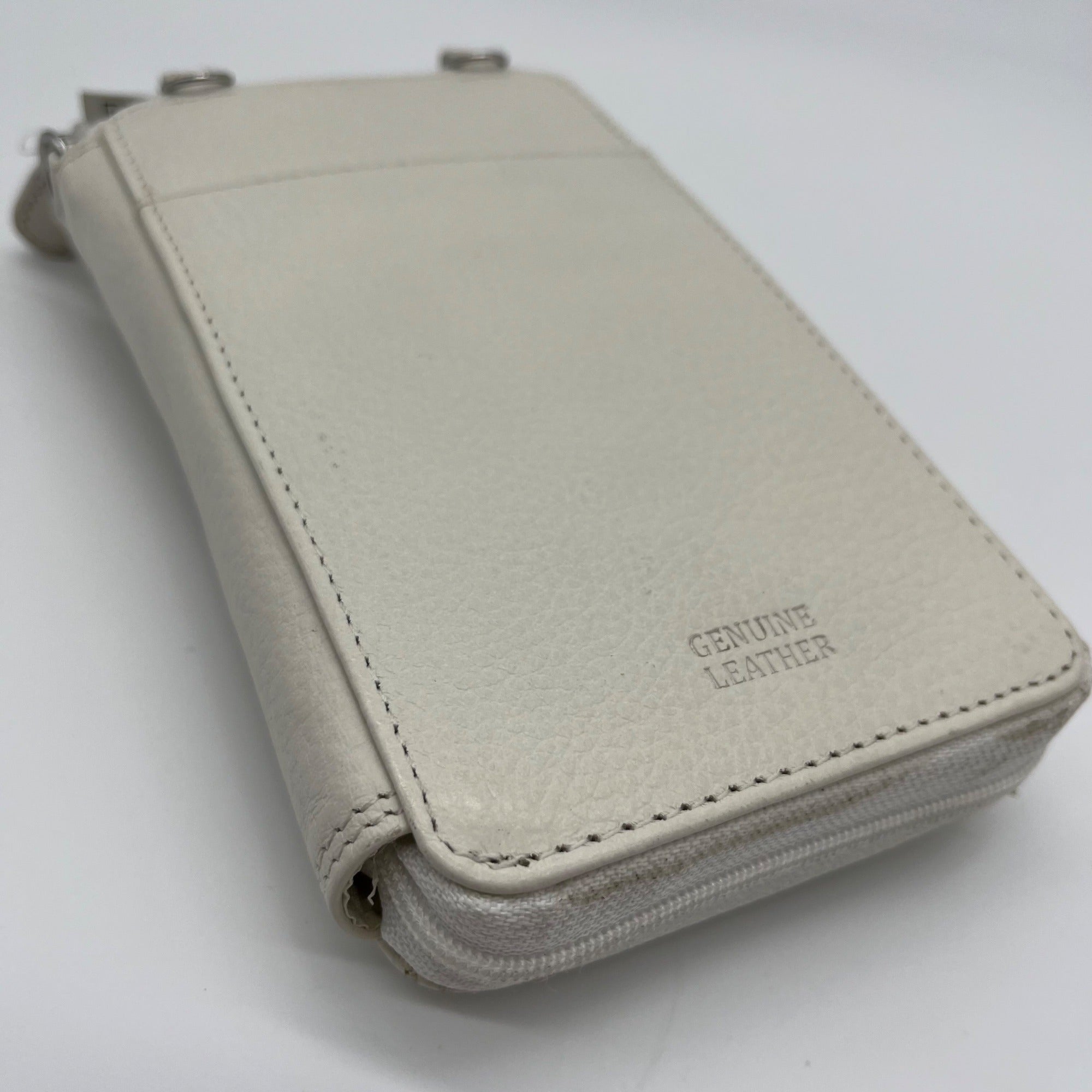 Giani Bernini White Softy Leather Tech Crossbody Bag