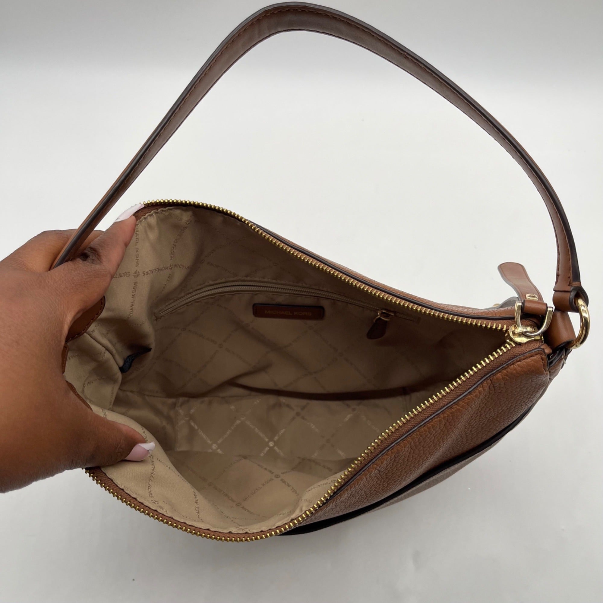 Michael Kors Brown Dover Large Leather Shoulder Bag