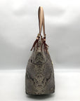 Michael Kors Gray Python Embossed Leather Shoulder Bag