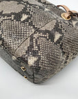 Michael Kors Gray Python Embossed Leather Shoulder Bag