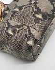 Michael Kors Gray Python Embossed Leather Shoulder Bag