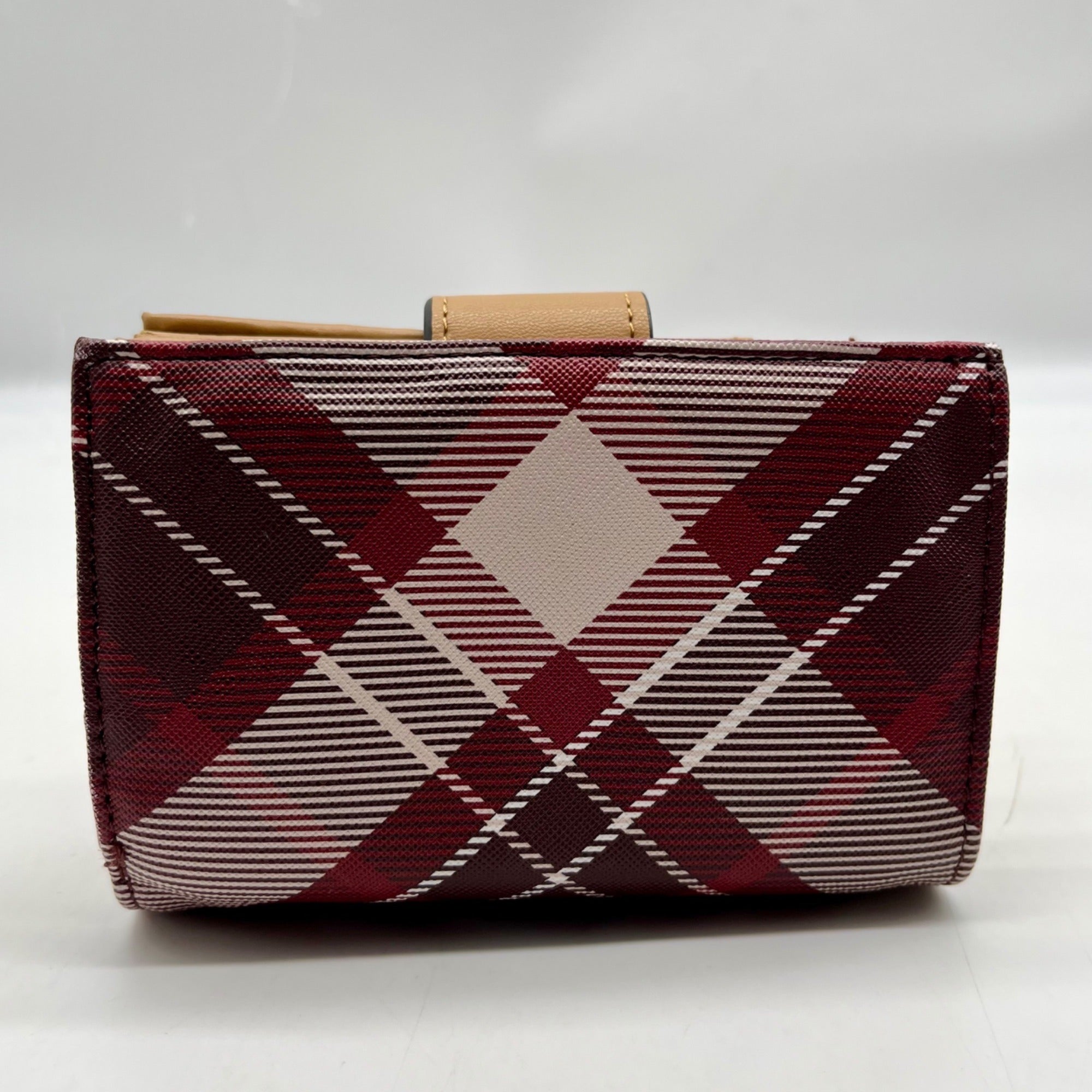 Giani Bernini Plaid Red Framed Indexer Wallet