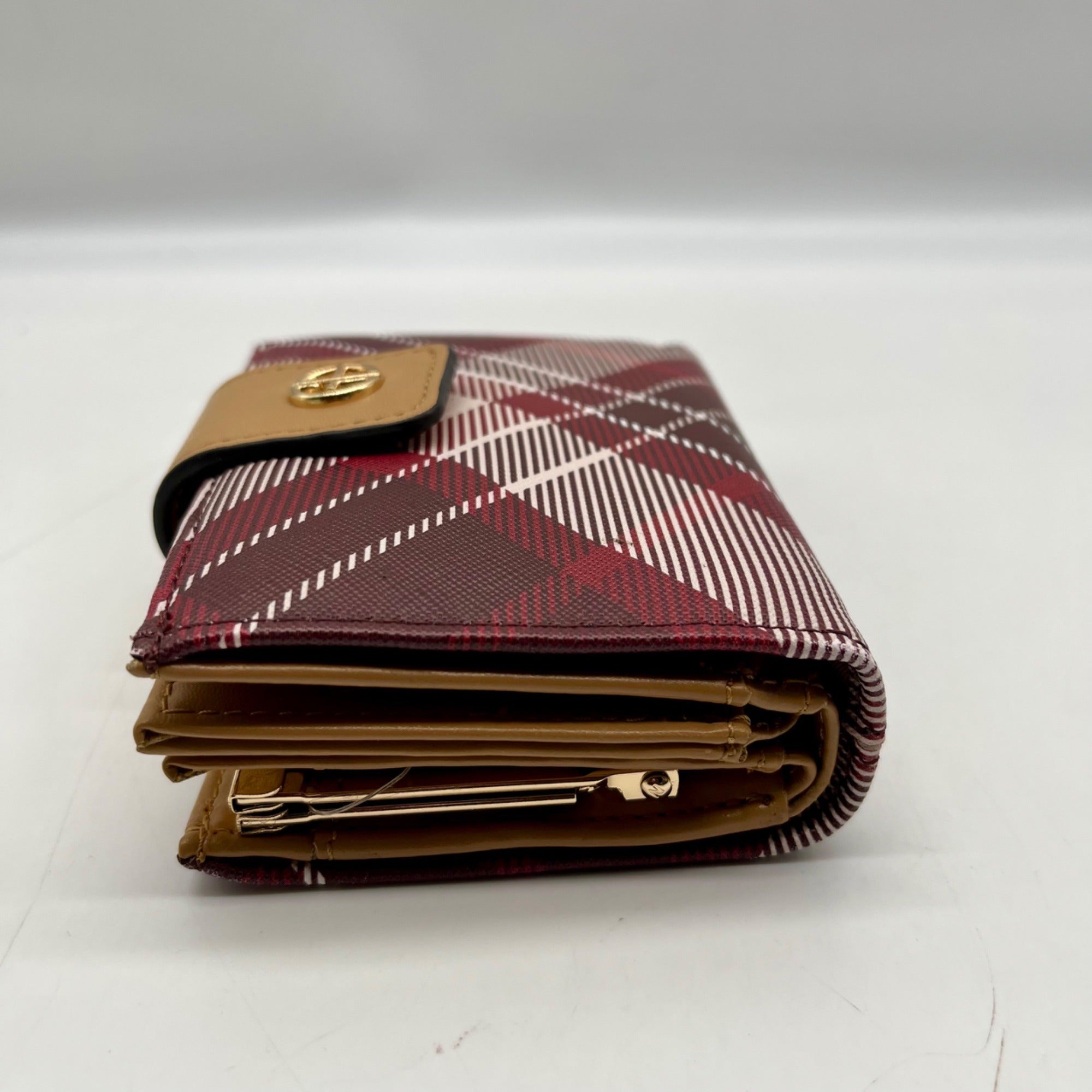 Giani Bernini Plaid Red Framed Indexer Wallet