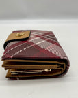 Giani Bernini Plaid Red Framed Indexer Wallet
