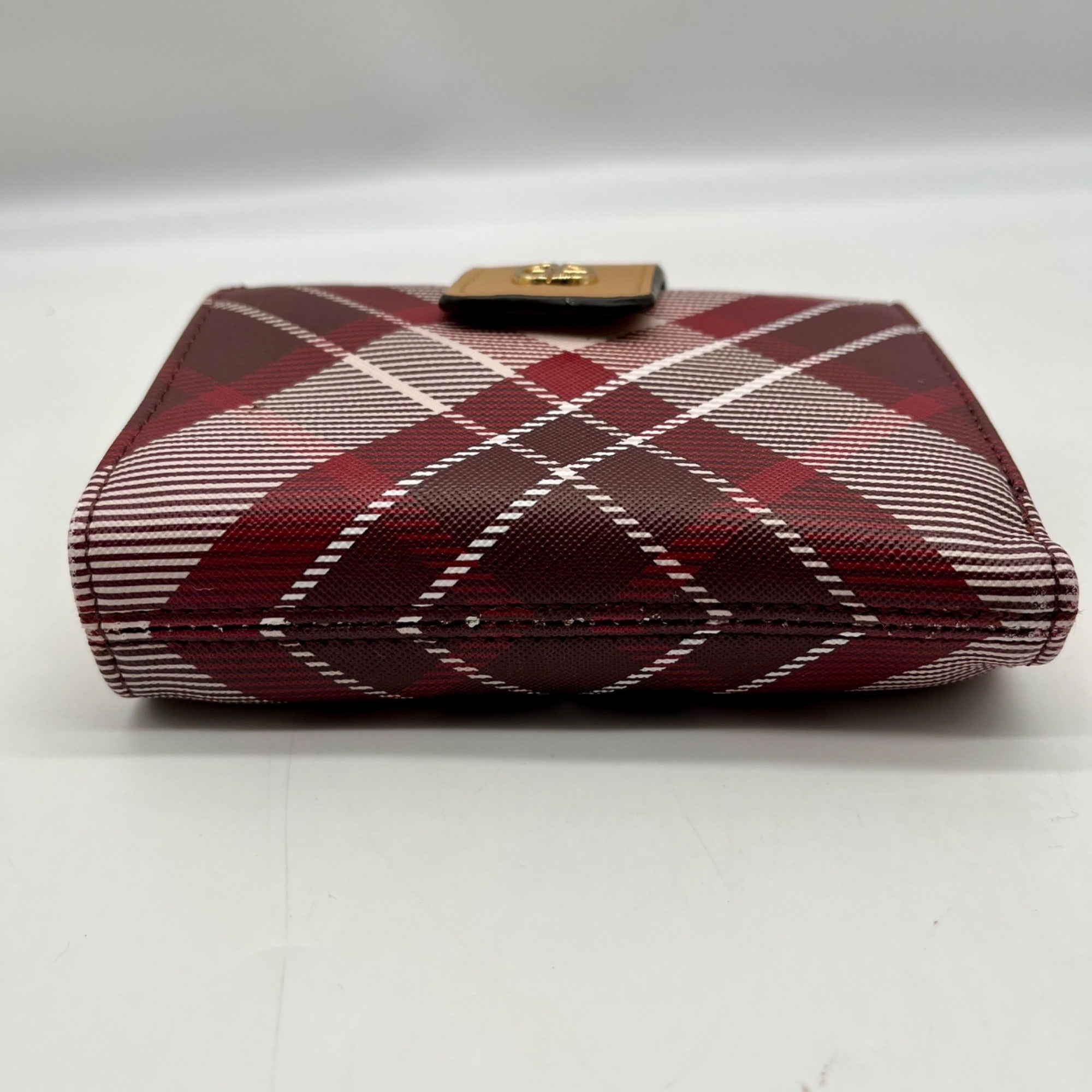 Giani Bernini Plaid Red Framed Indexer Wallet
