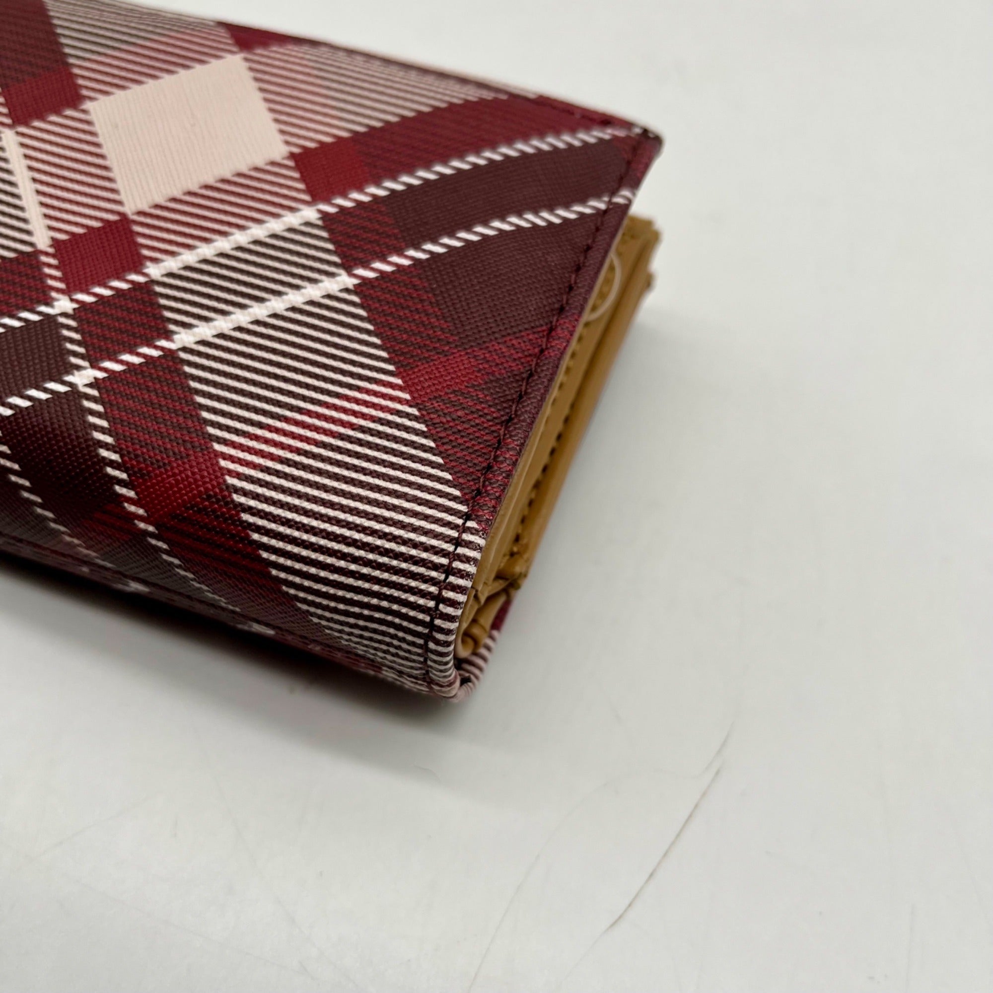 Giani Bernini Plaid Red Framed Indexer Wallet