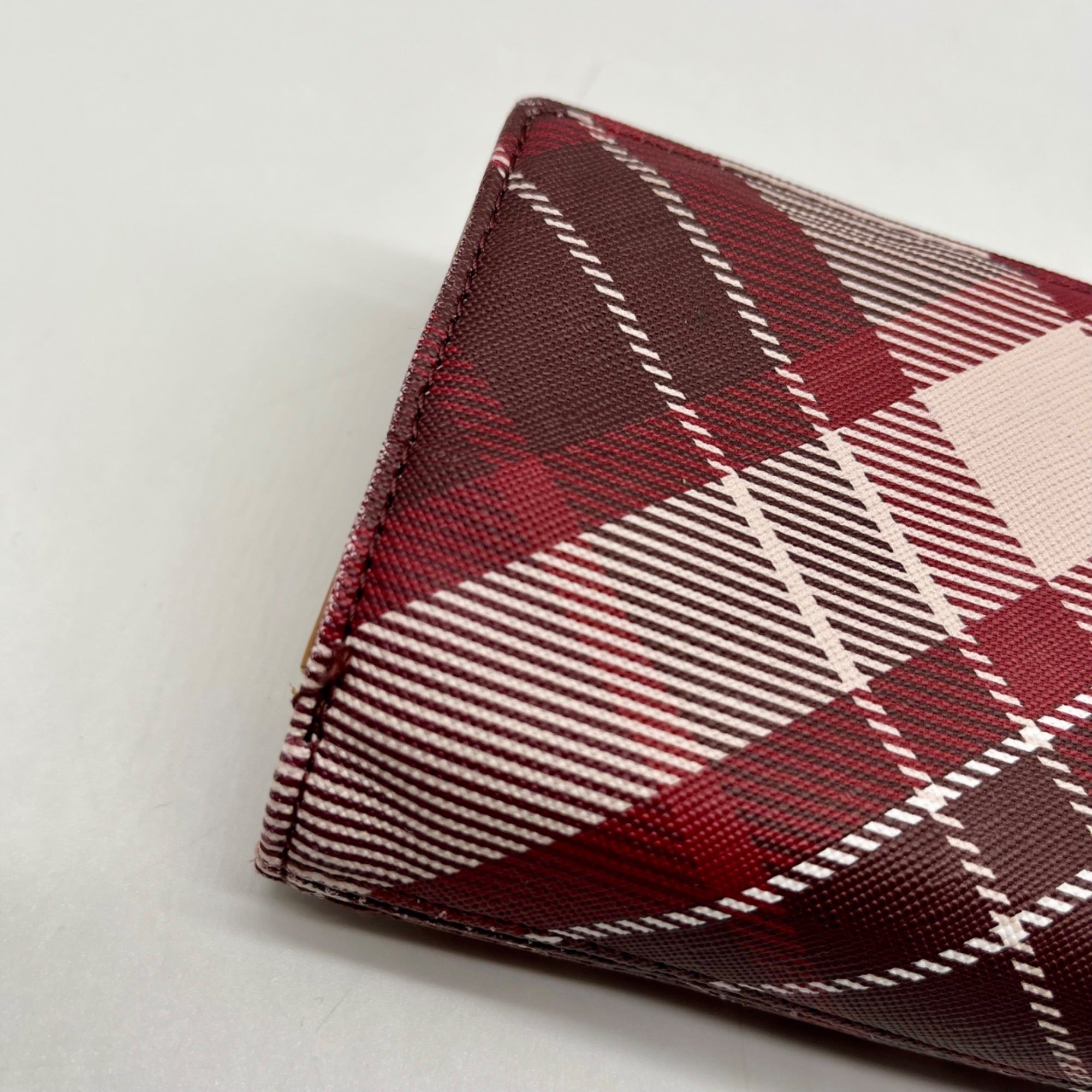 Giani Bernini Plaid Red Framed Indexer Wallet