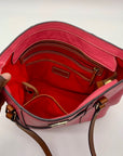 Dooney & Bourke Pink Pebbled Leather Small Shopper Tote Bag