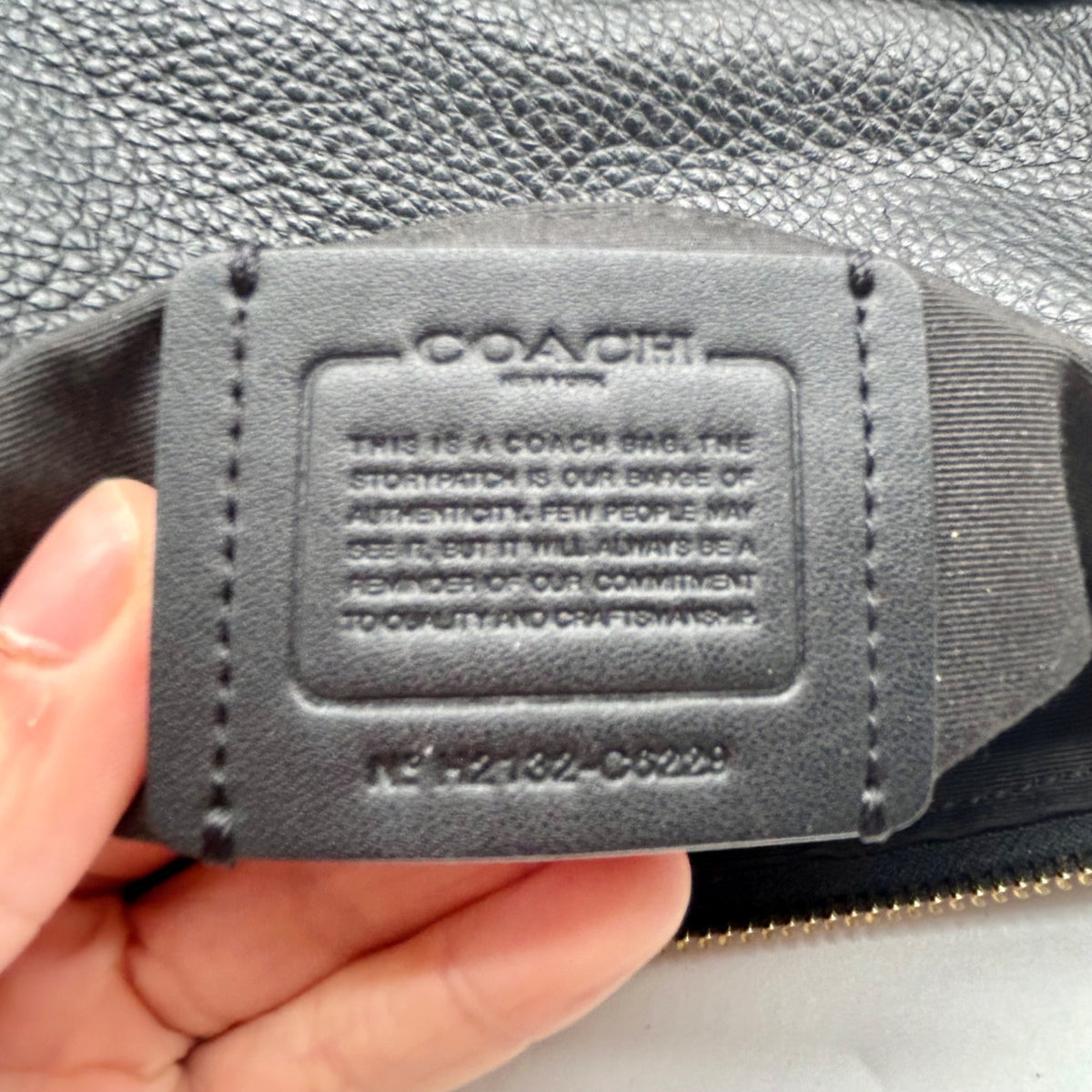 Coach Black Pebbled Leather Kacey Convertible Satchel Bag- C6229