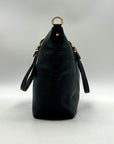 Coach Black Pebbled Leather Kacey Convertible Satchel Bag- C6229