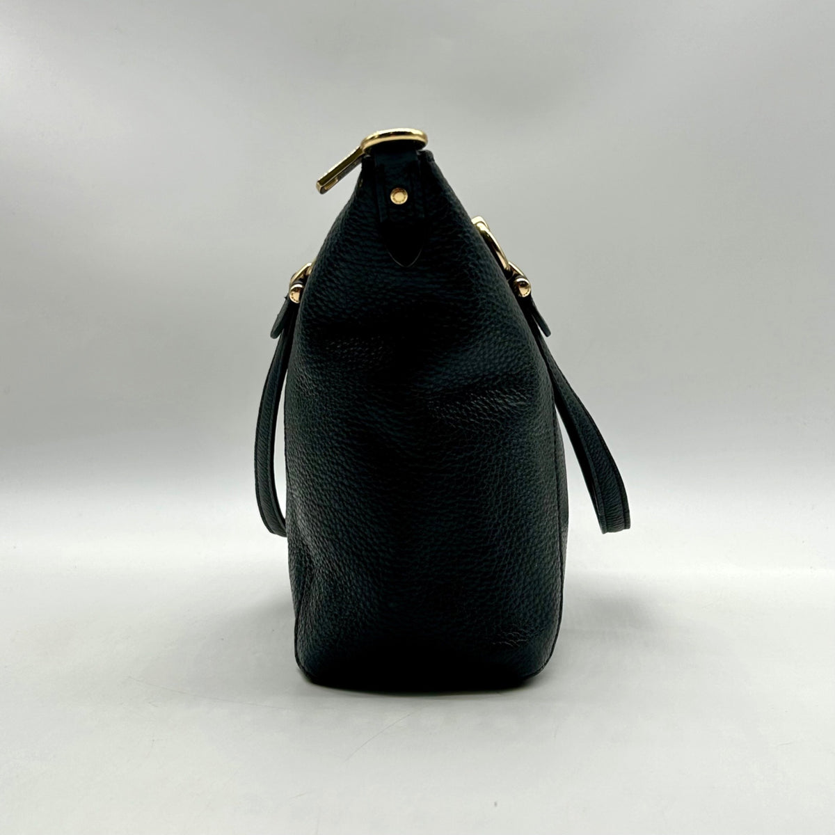 Coach Black Pebbled Leather Kacey Convertible Satchel Bag- C6229