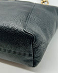 Coach Black Pebbled Leather Kacey Convertible Satchel Bag- C6229