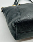 Coach Black Pebbled Leather Kacey Convertible Satchel Bag- C6229
