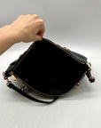 Coach Black Pebbled Leather Kacey Convertible Satchel Bag- C6229