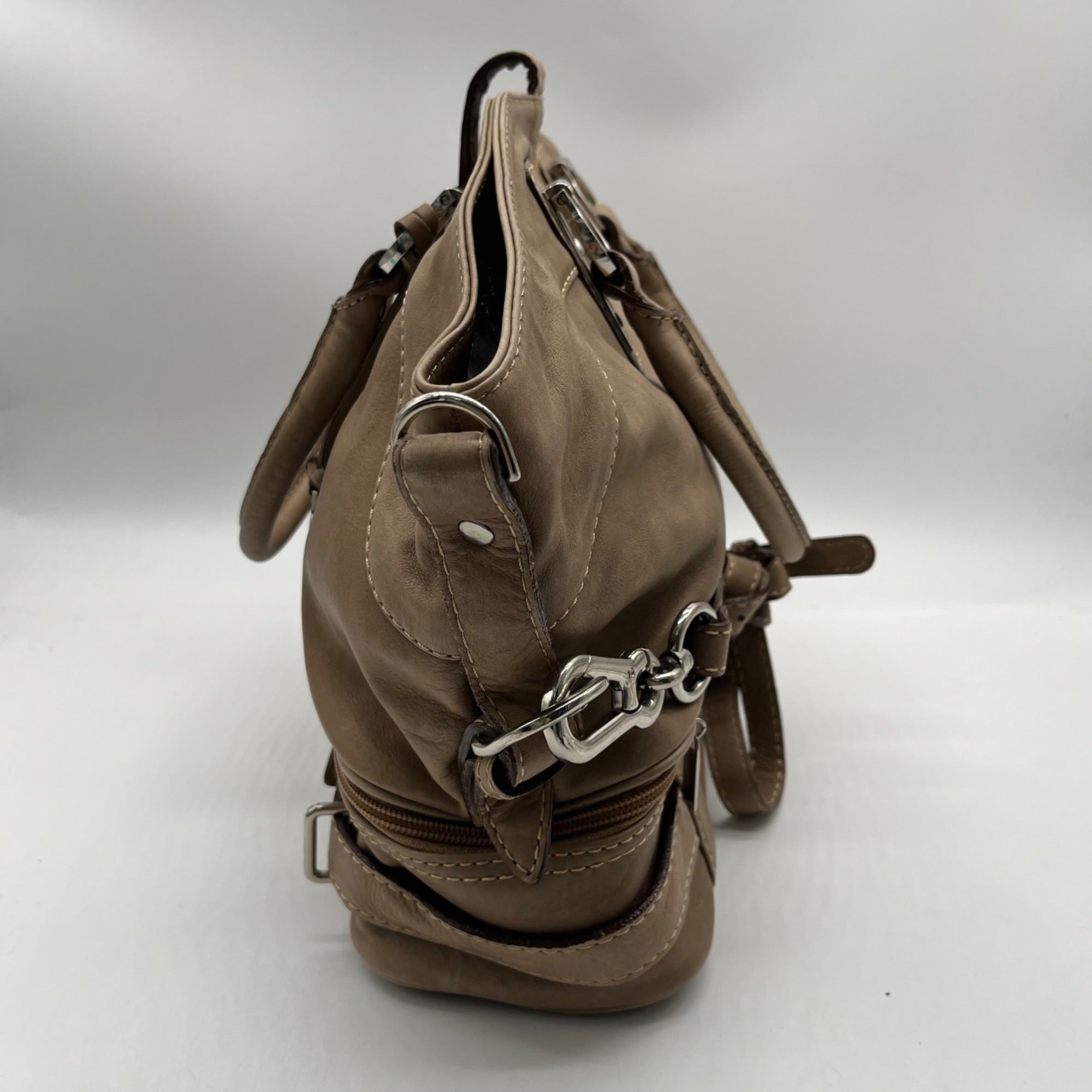 The Real McCoy Tan Leather Tote Bag