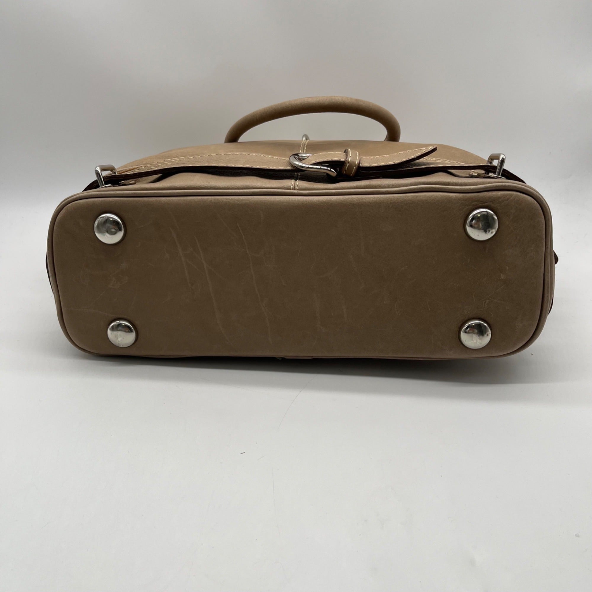 The Real McCoy Tan Leather Tote Bag