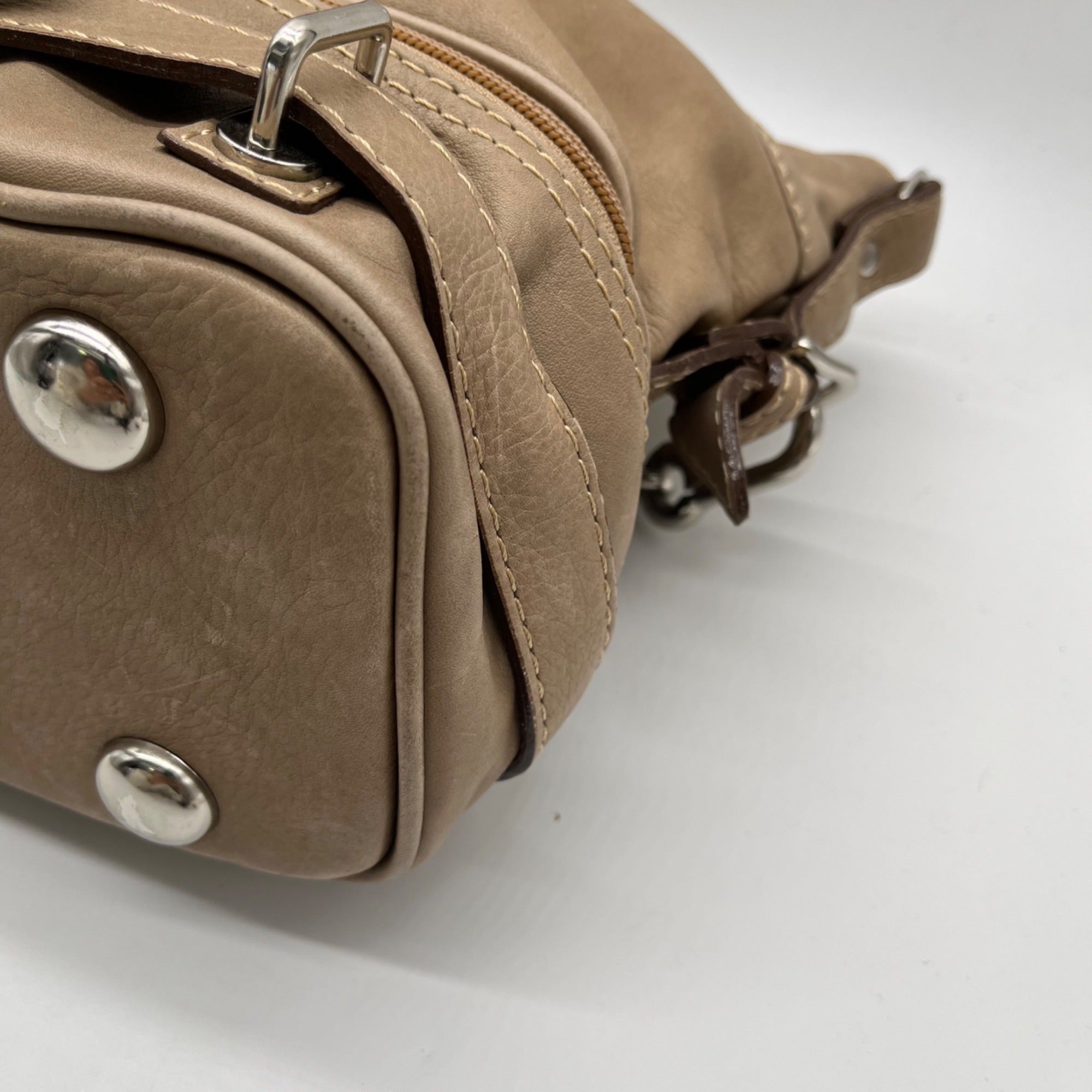 The Real McCoy Tan Leather Tote Bag
