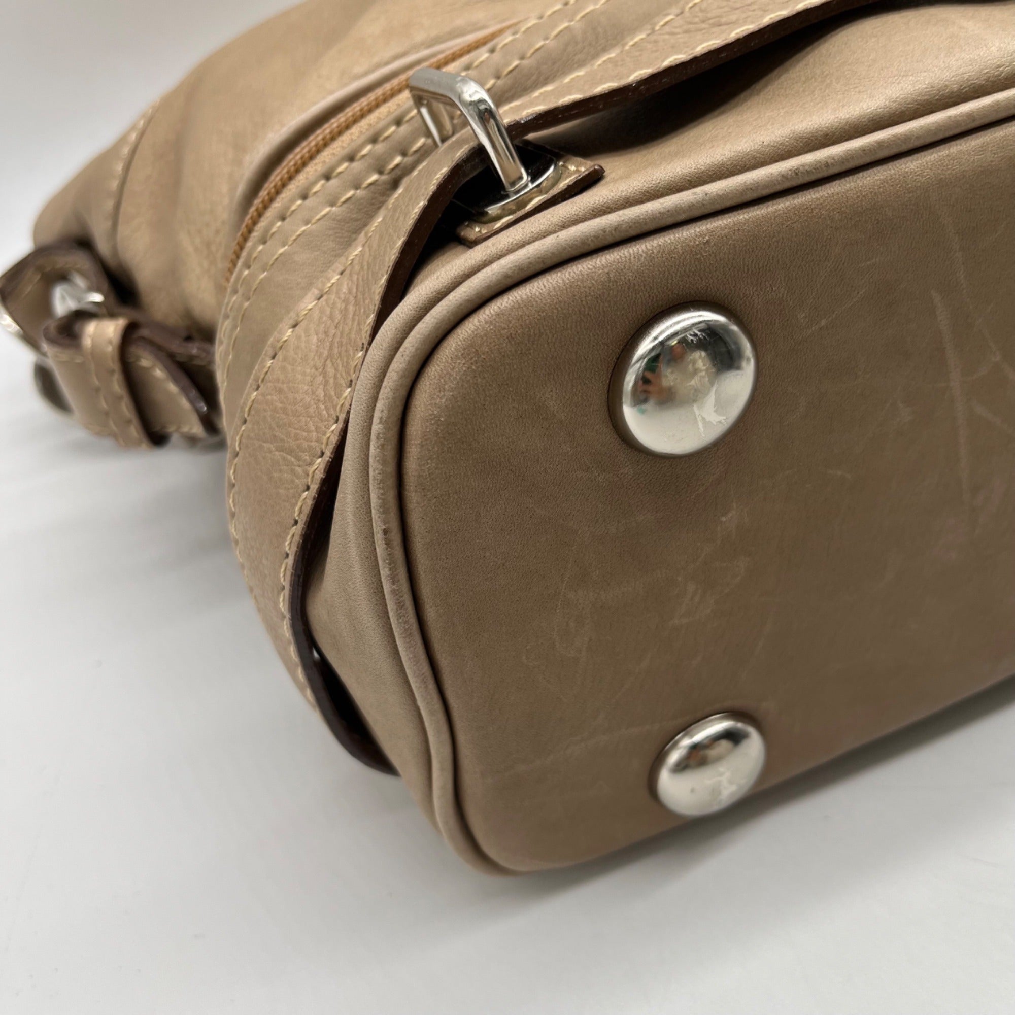 The Real McCoy Tan Leather Tote Bag