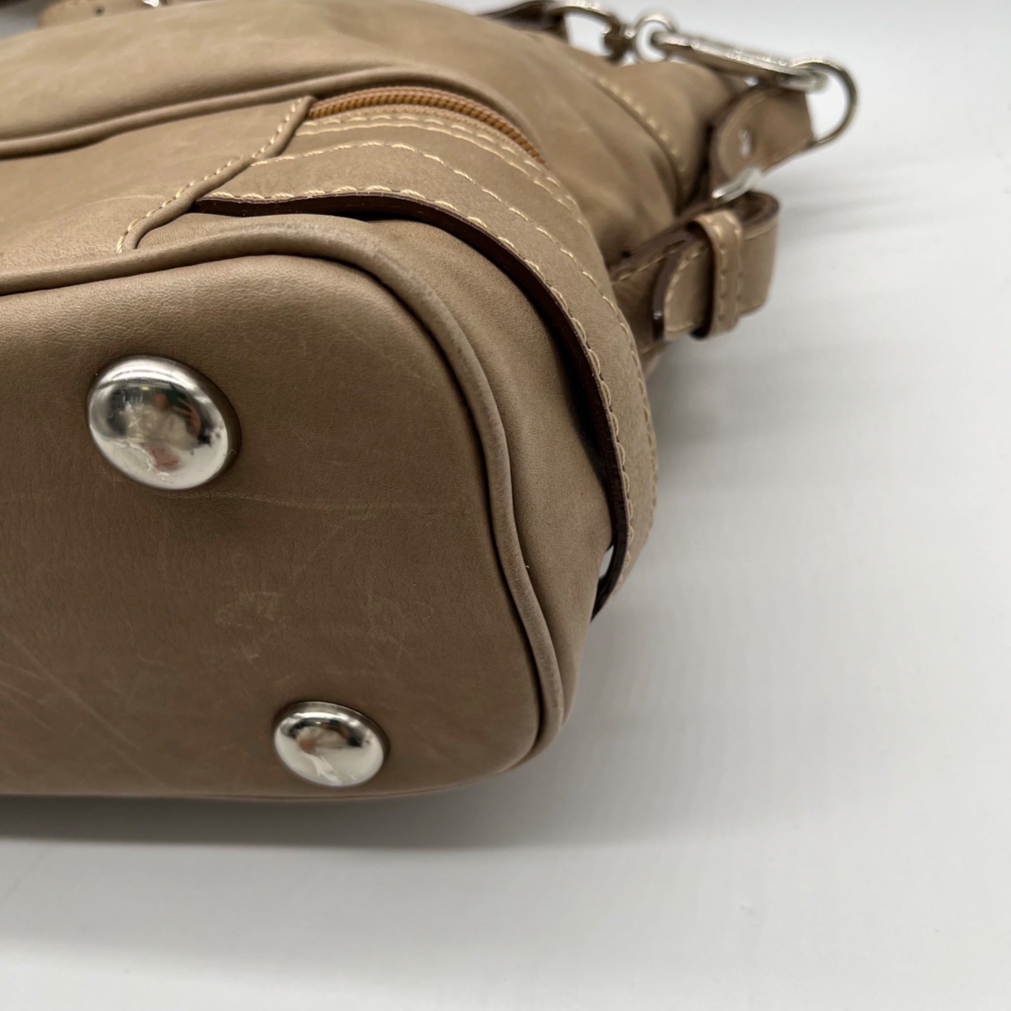 The Real McCoy Tan Leather Tote Bag