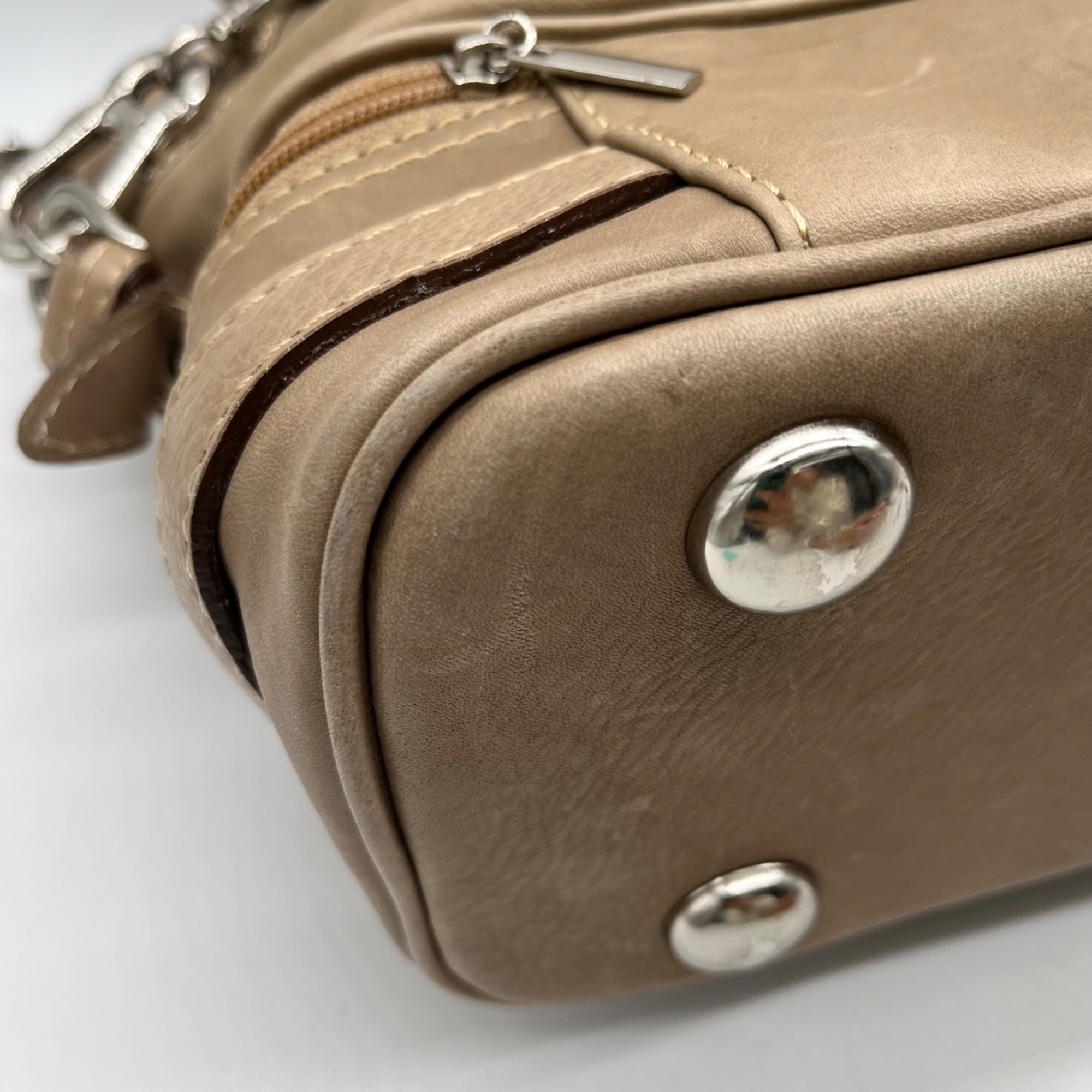 The Real McCoy Tan Leather Tote Bag