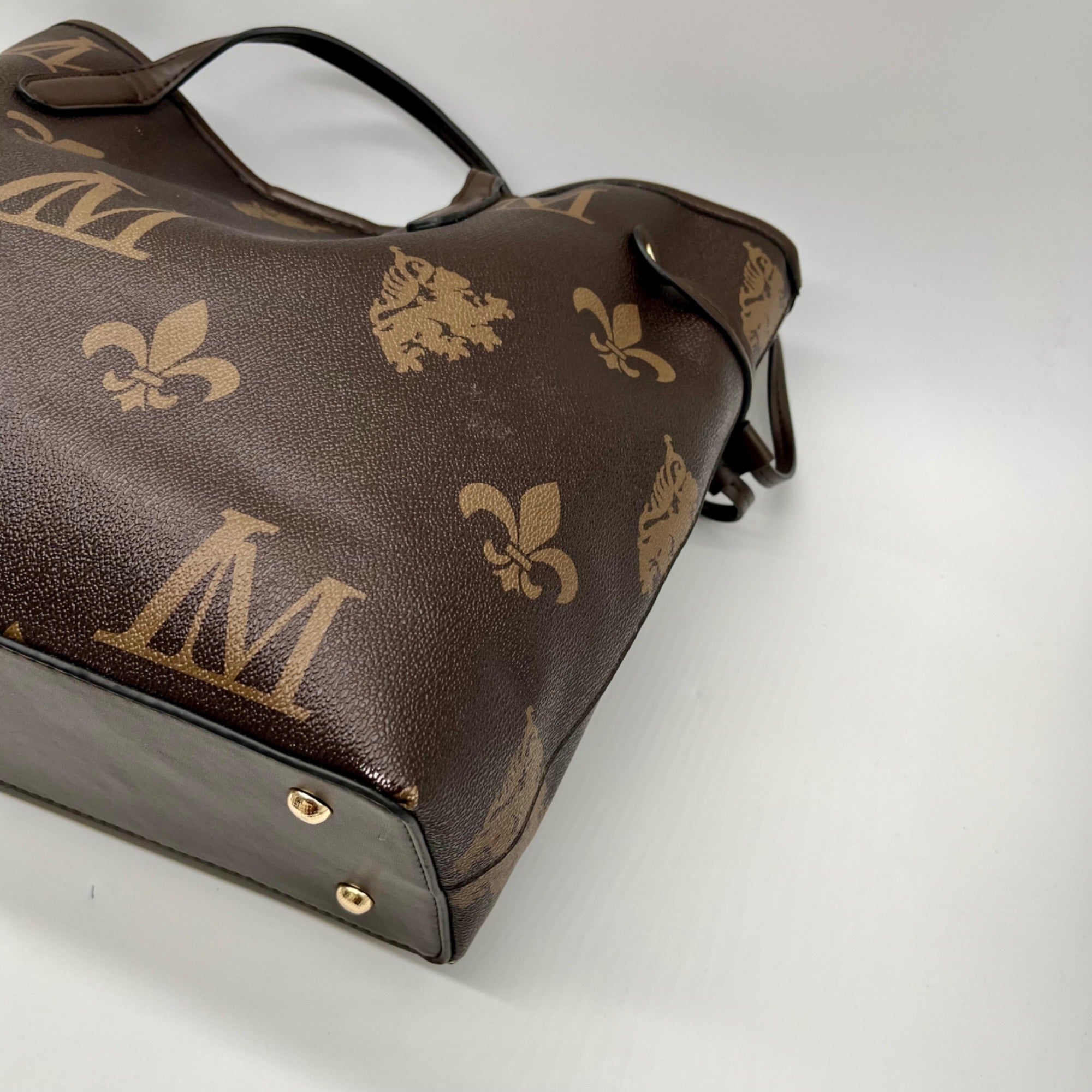 Le Miel Brown FauxLeather Tote Bag