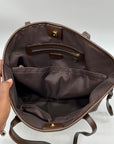 Le Miel Brown FauxLeather Tote Bag