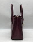 Michael Kors Burgundy Pebbled Leather Mercer Convertible Satchel