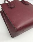 Michael Kors Burgundy Pebbled Leather Mercer Convertible Satchel