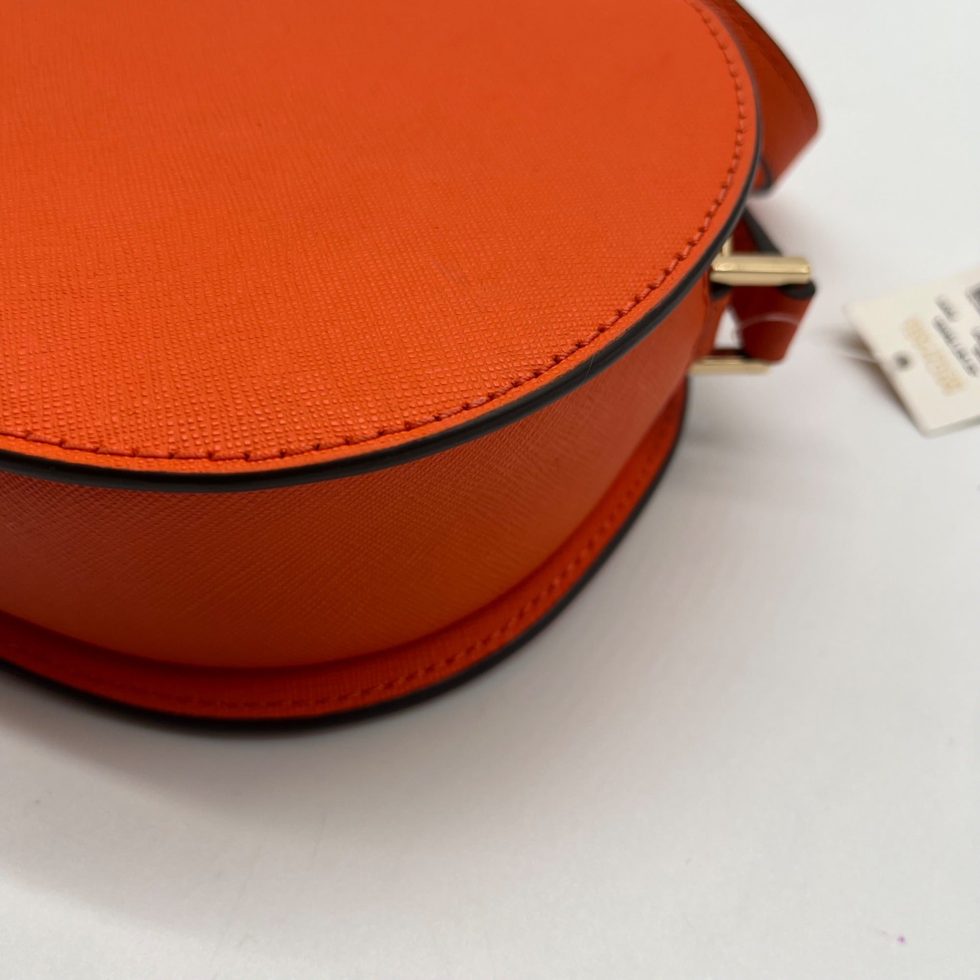 Michael Kors Orange Saffiano Leather Jet Set Poppy Travel Crossbody Bag