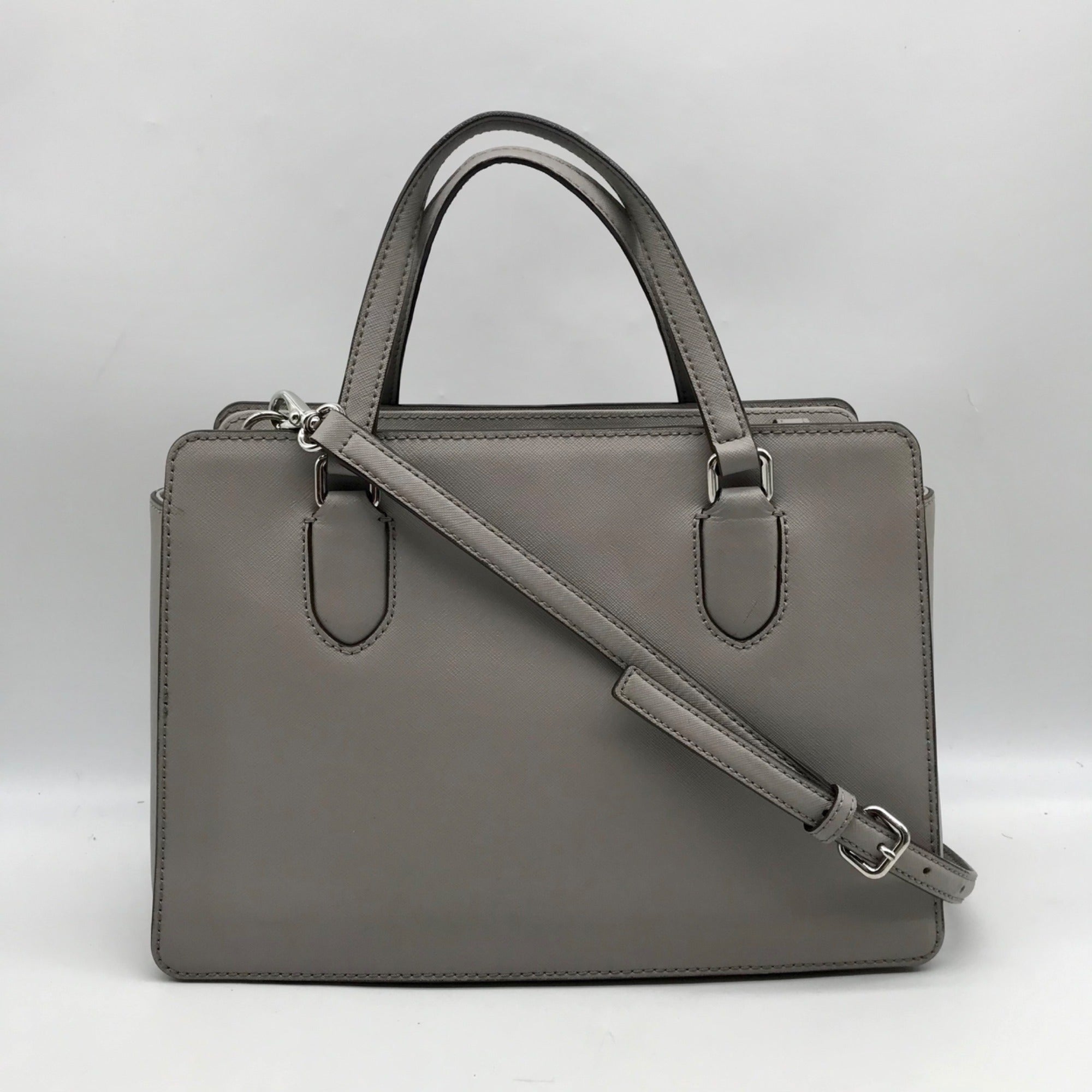 Kate Spade Gray Saffiano Leather Laurel Way Reese Satchel Bag