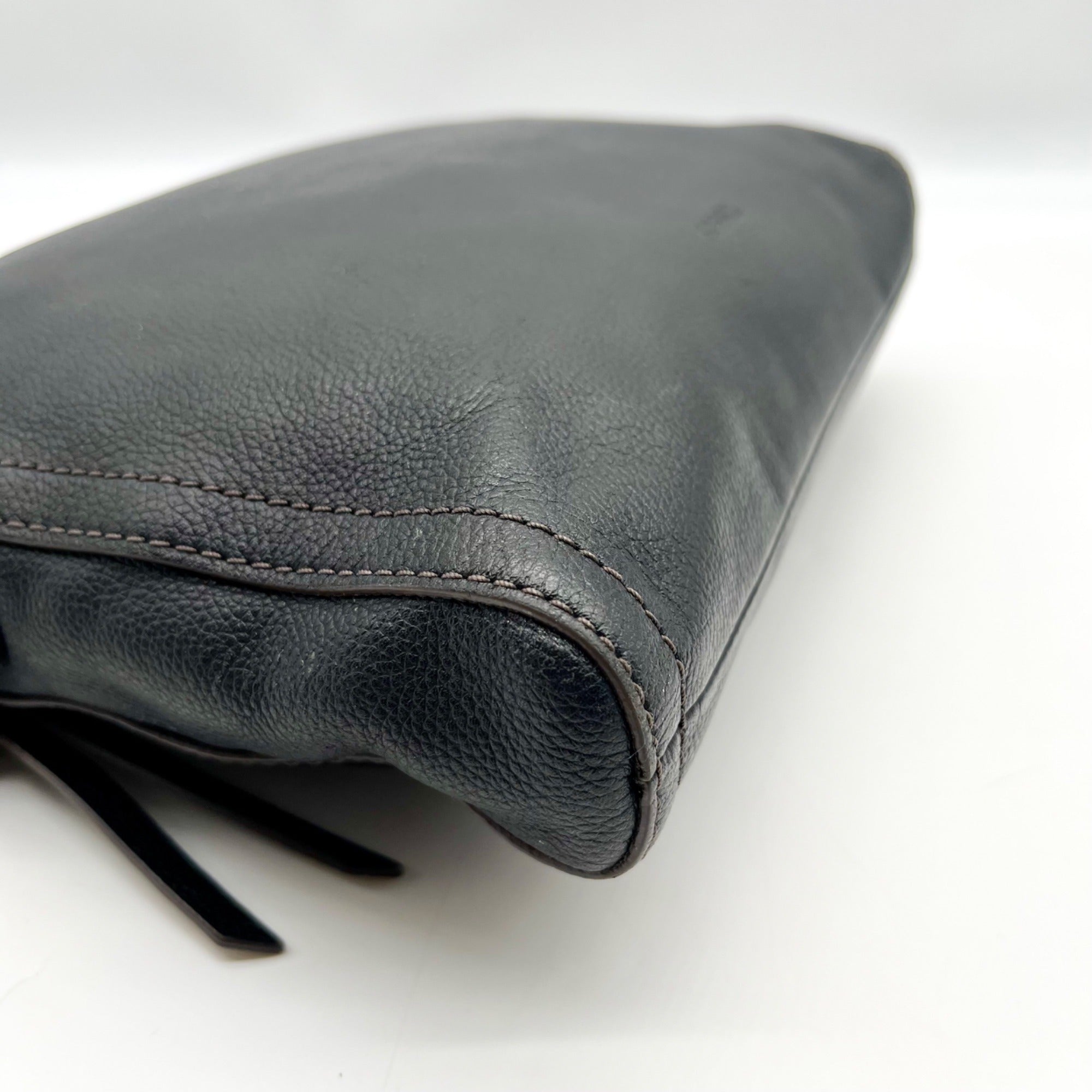 Fossil Black Leather Vintage Crossbody Bag