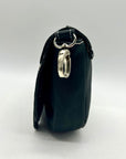 Unbranded Dark Grey Faux Leather Saddle Shoulder Bag