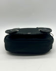 Unbranded Dark Grey Faux Leather Saddle Shoulder Bag
