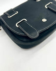 Unbranded Dark Grey Faux Leather Saddle Shoulder Bag