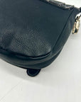 Unbranded Dark Grey Faux Leather Saddle Shoulder Bag