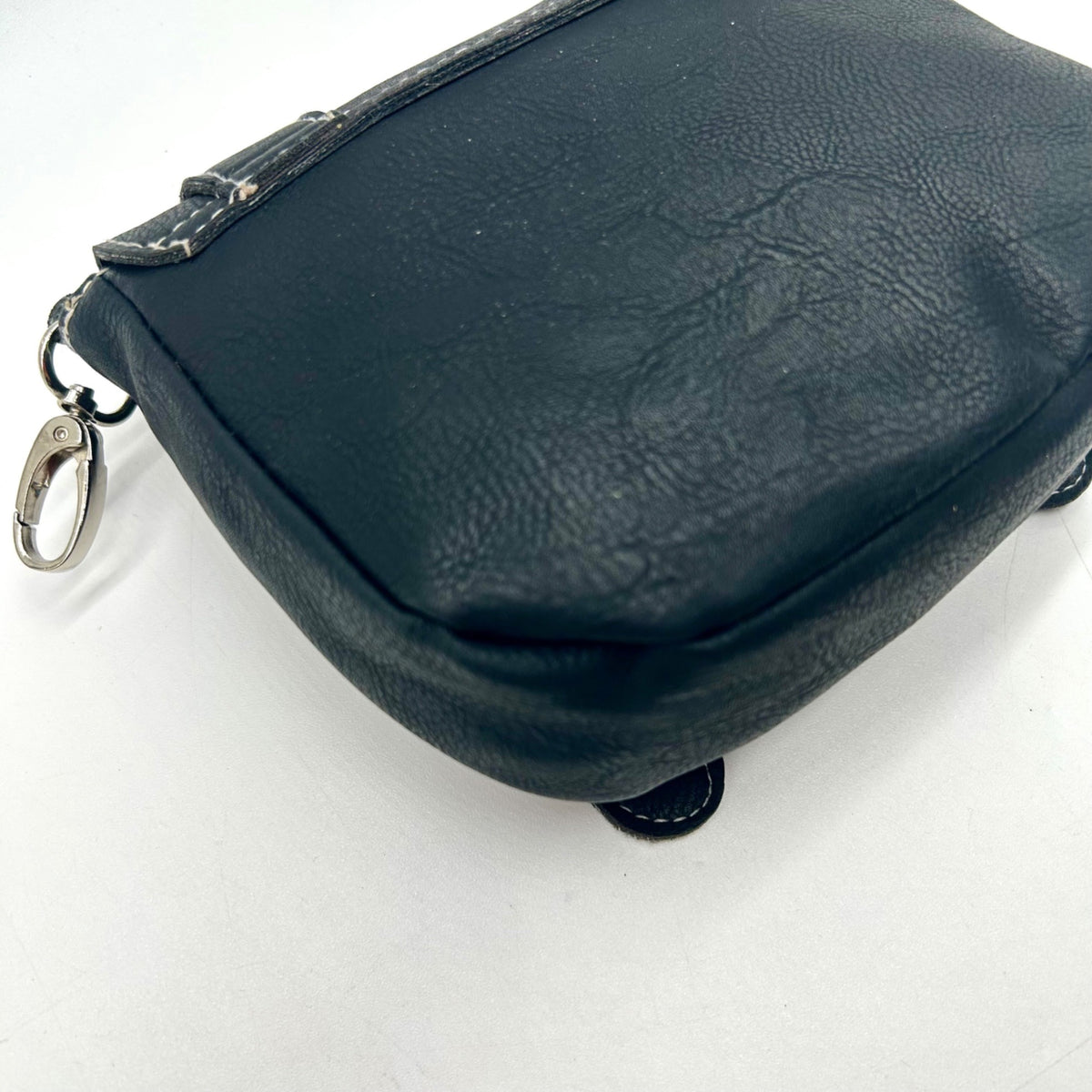 Unbranded Dark Grey Faux Leather Saddle Shoulder Bag