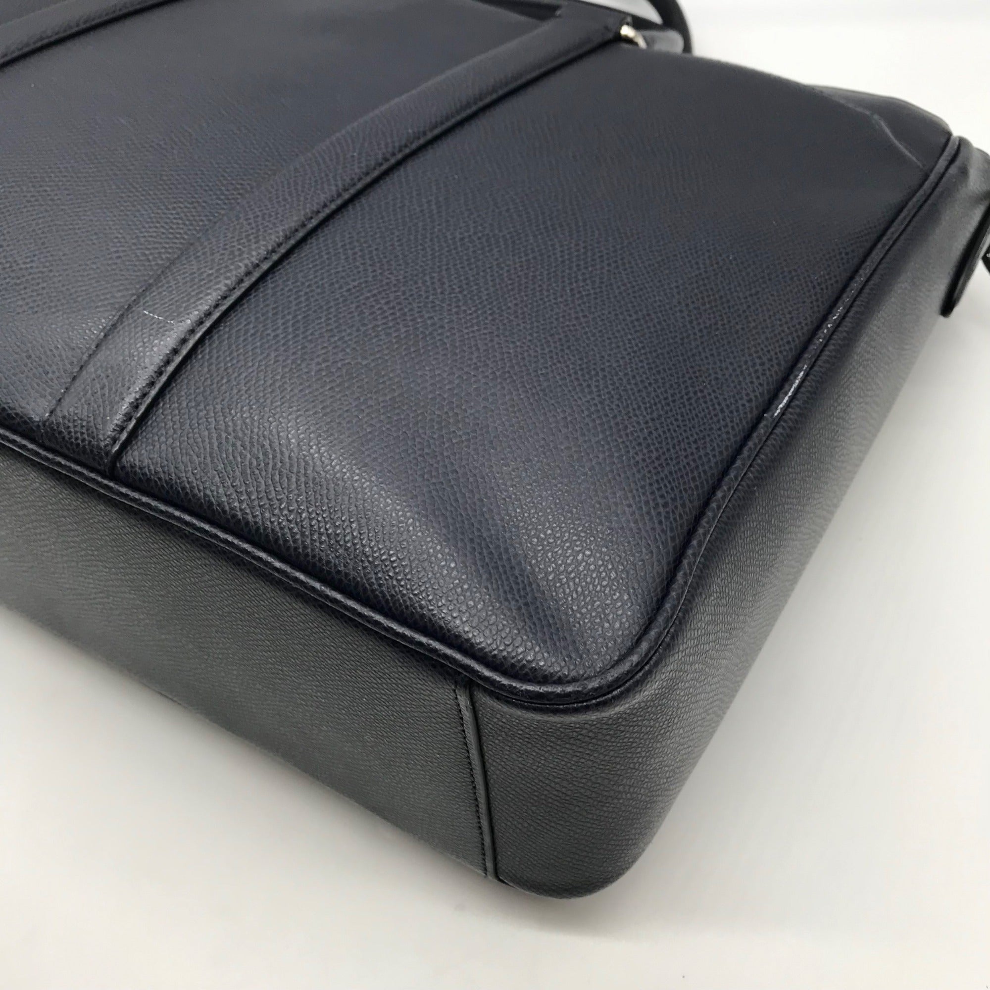 Coach Dark Blue Leather Metropolitan Convertible Brief Bag