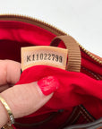Dooney & Bourke Red Pebbled Grain Leather Hobo Bag