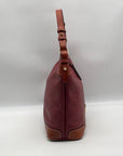 Dooney & Bourke Red Pebbled Grain Leather Hobo Bag