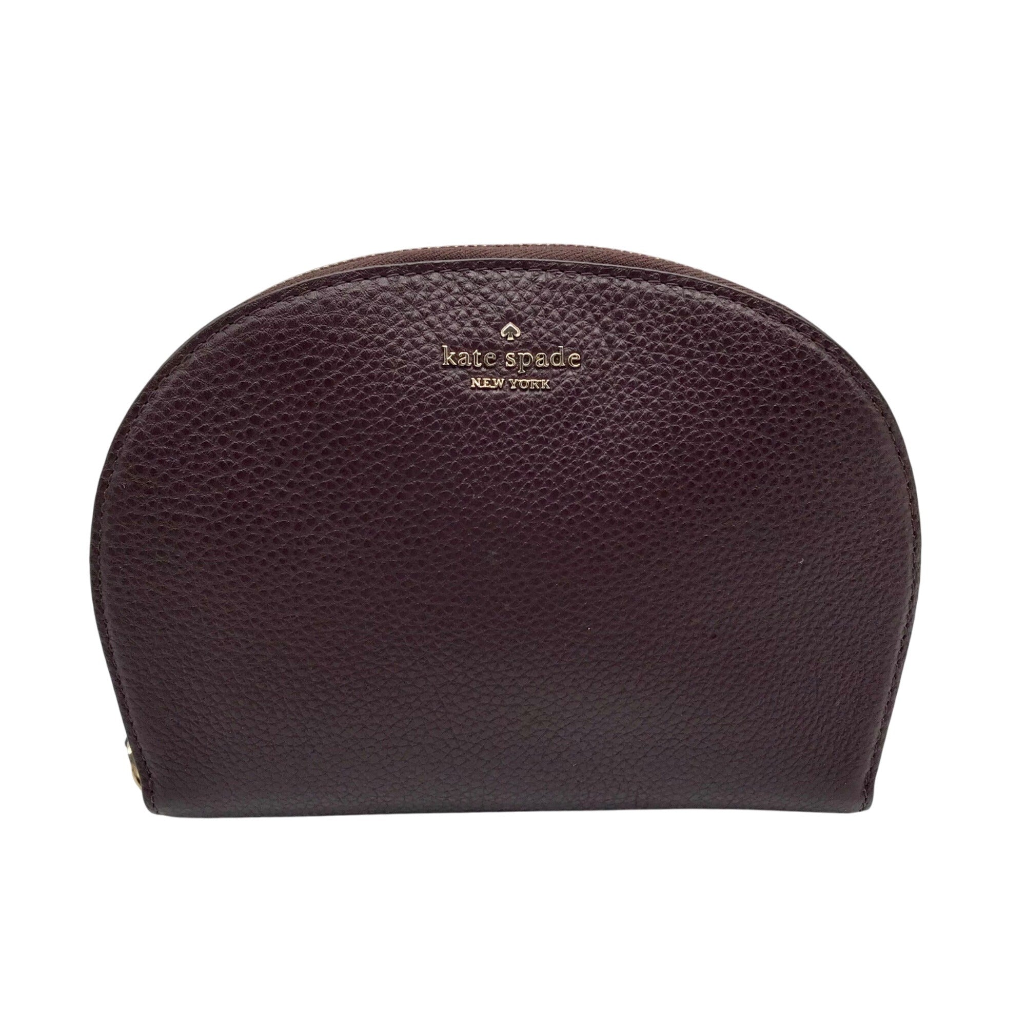 Kate Spade Dark Cherry Pebbled leather Jackson Half Moon Wristlet