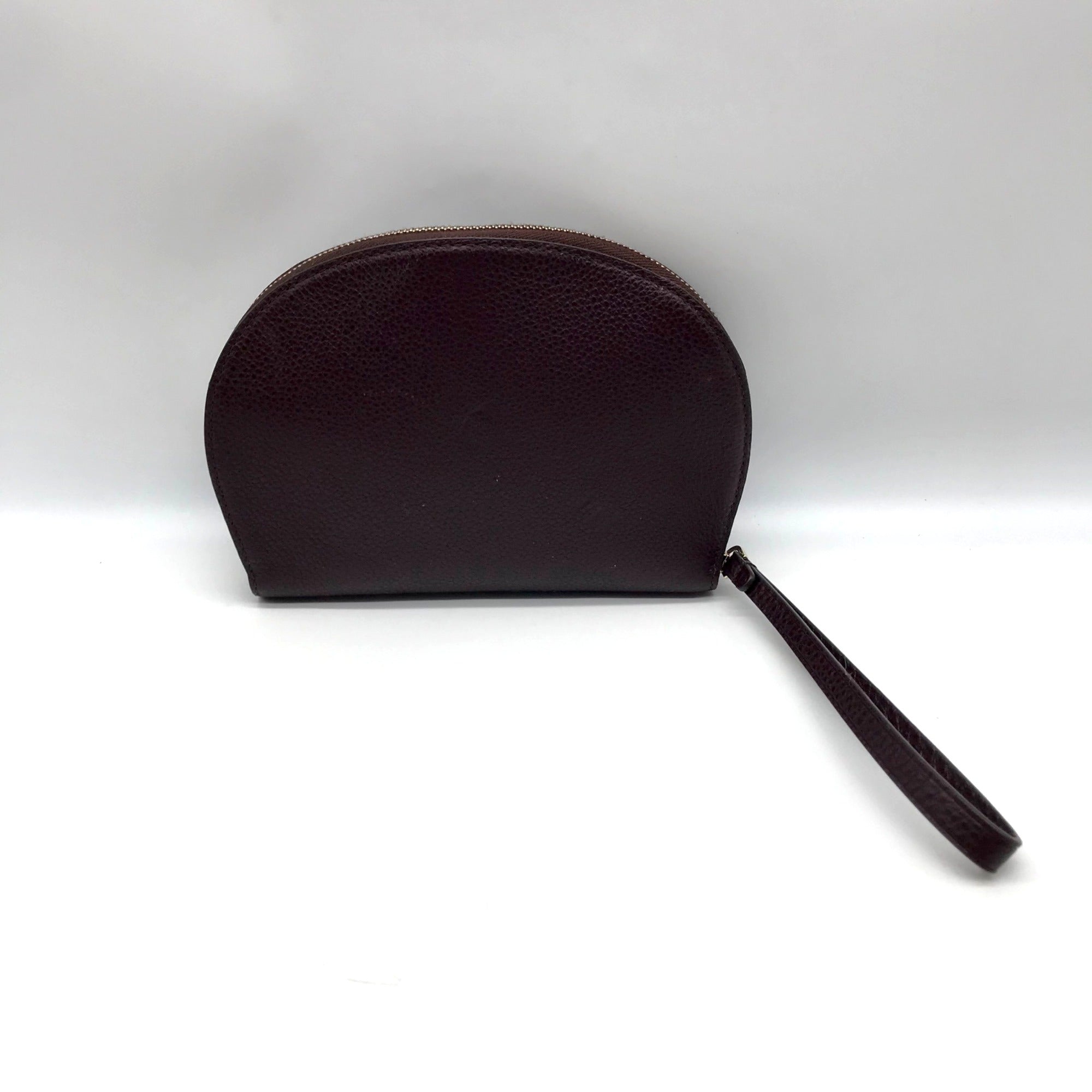 Kate Spade Dark Cherry Pebbled leather Jackson Half Moon Wristlet