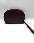 Kate Spade Dark Cherry Pebbled leather Jackson Half Moon Wristlet