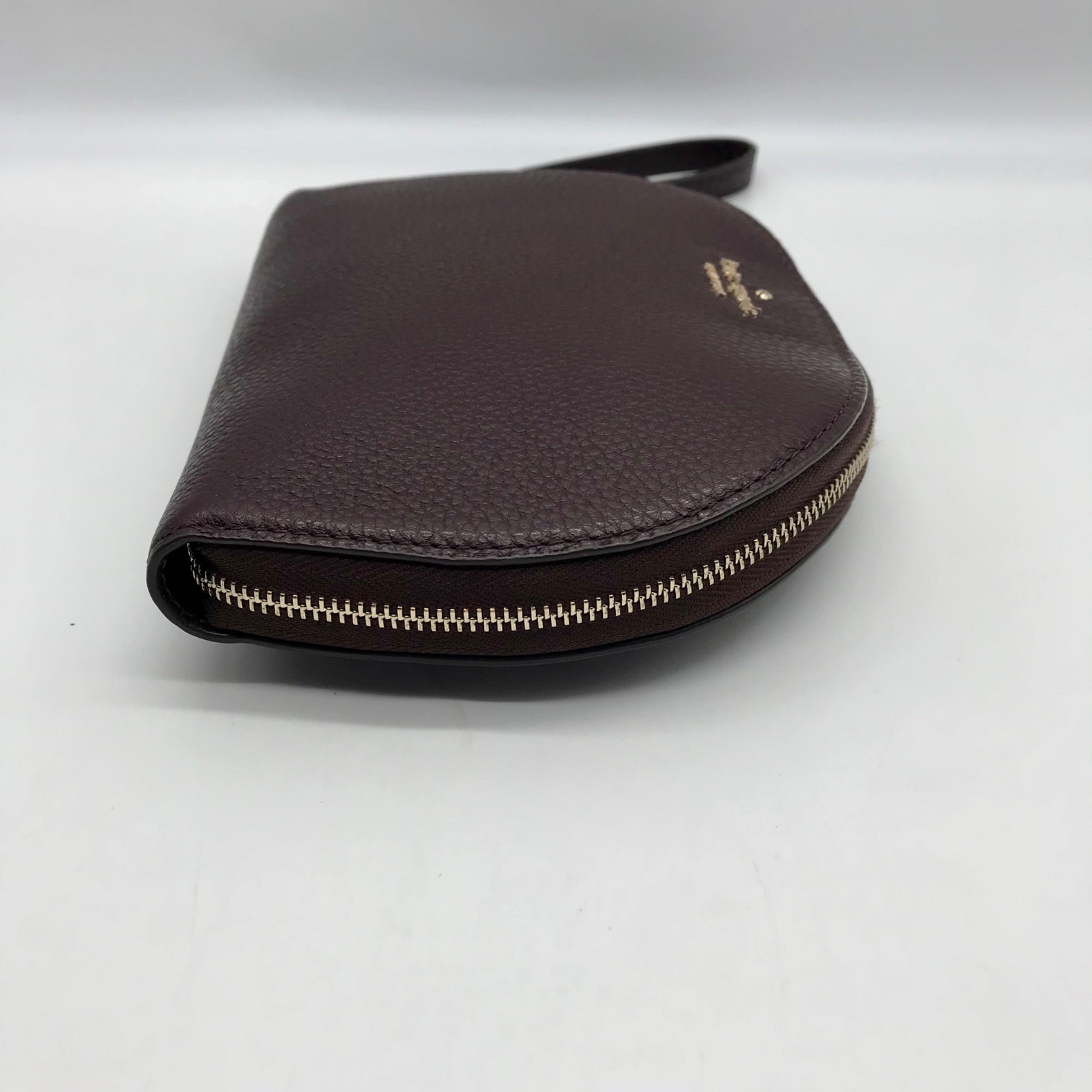 Kate Spade Dark Cherry Pebbled leather Jackson Half Moon Wristlet