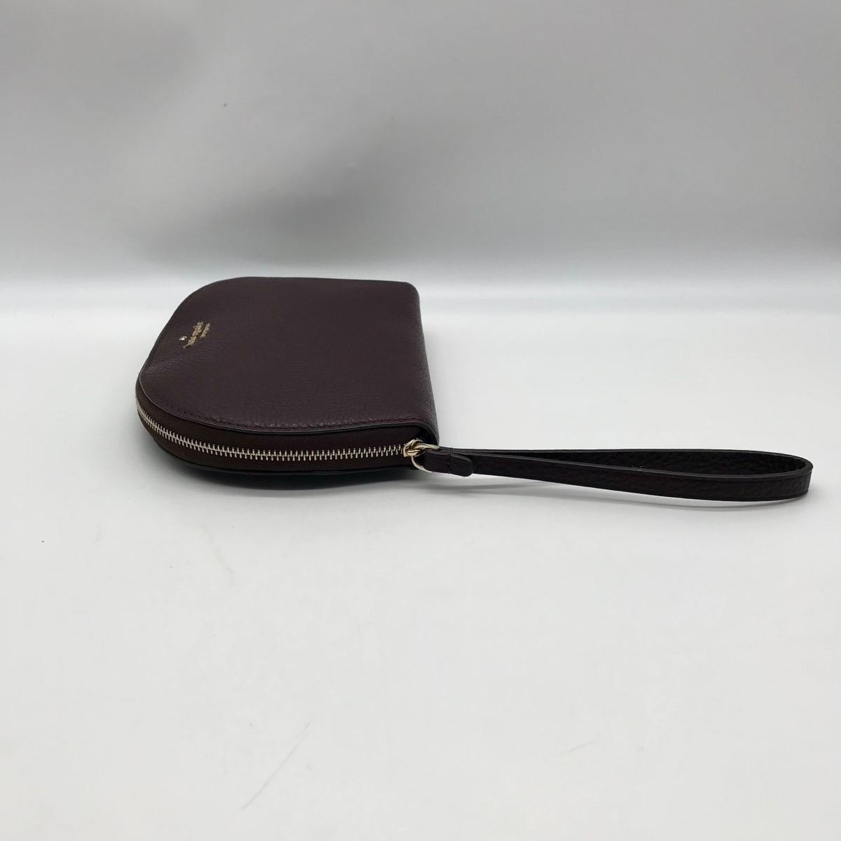 Kate Spade Dark Cherry Pebbled leather Jackson Half Moon Wristlet