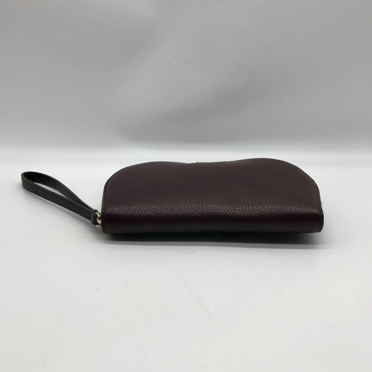 Kate Spade Dark Cherry Pebbled leather Jackson Half Moon Wristlet