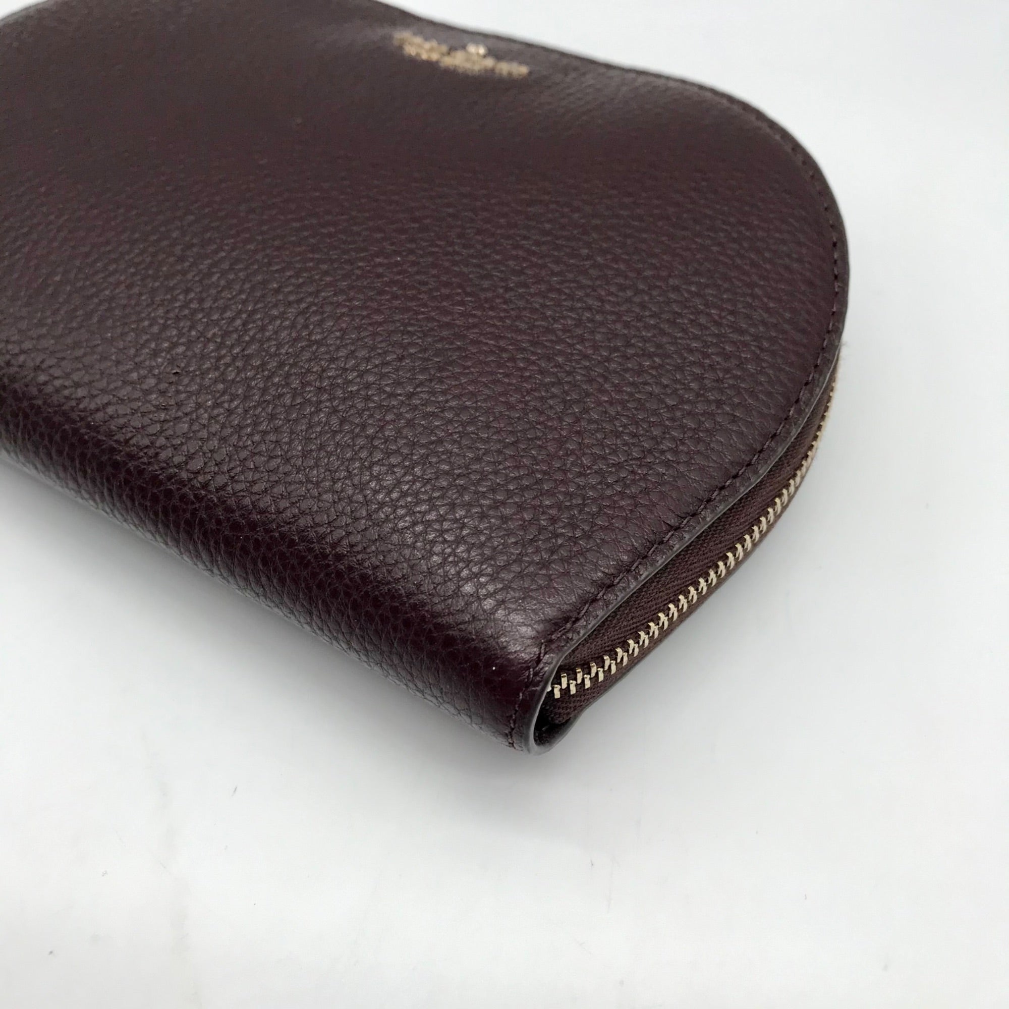 Kate Spade Dark Cherry Pebbled leather Jackson Half Moon Wristlet
