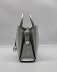 Michael Kors Silver Pebbled Leather Small Ruthie Satchel